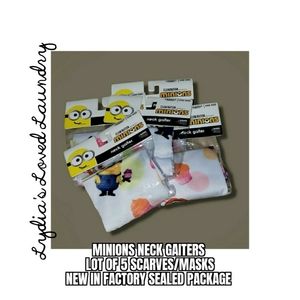 🌞 5/$20 Minions Gaiters / Scarves / Face Masks NWT New Lot Of 5